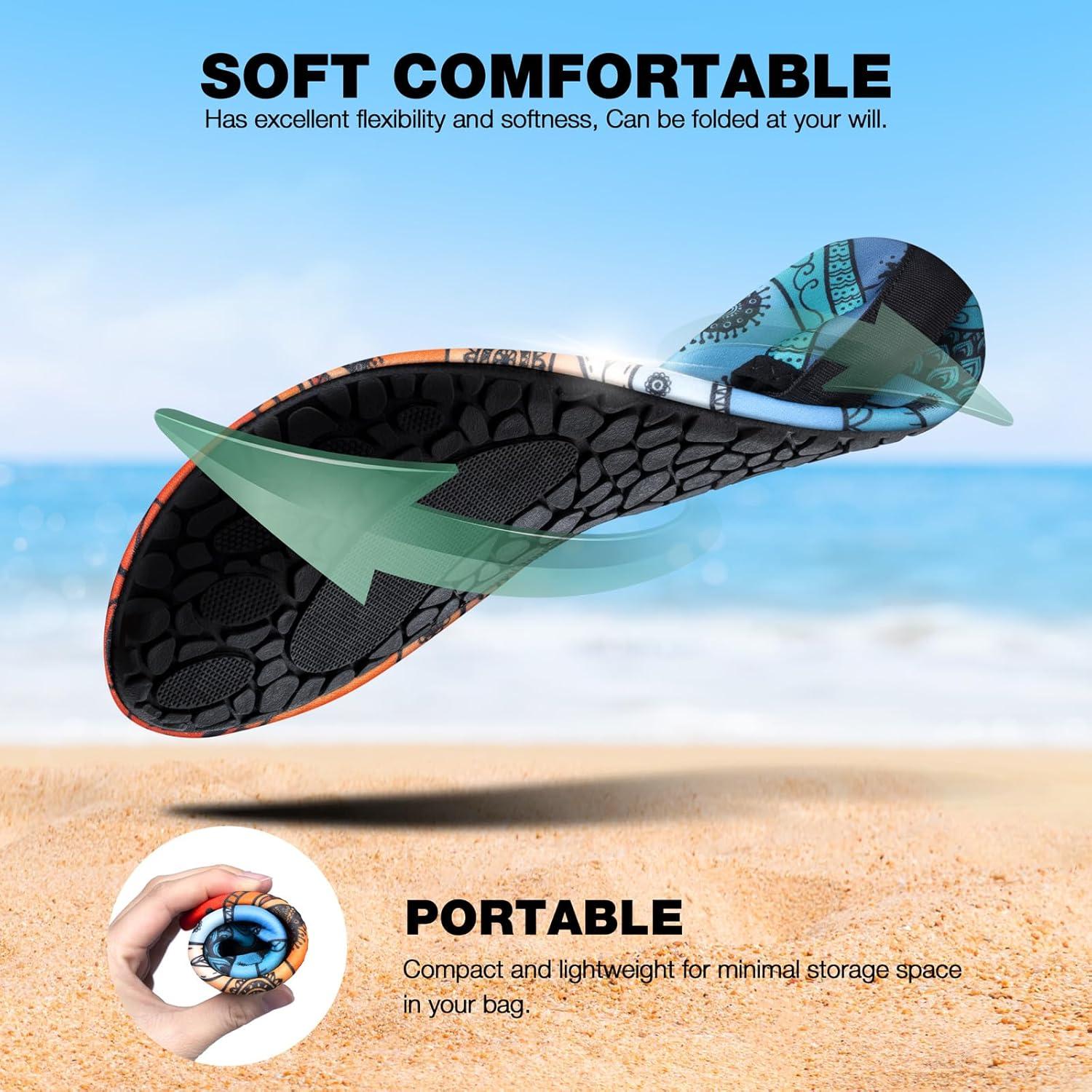 imageSIMARI Water Shoes Women Men Aqua Socks Beach Barefoot Quick Drying Aqua Aerobics Swim Pool Non Slip Outdoor Travel Essentials Surf River Lake Snorkeling Kayak Yoga Adult Youth3cmaya Totem