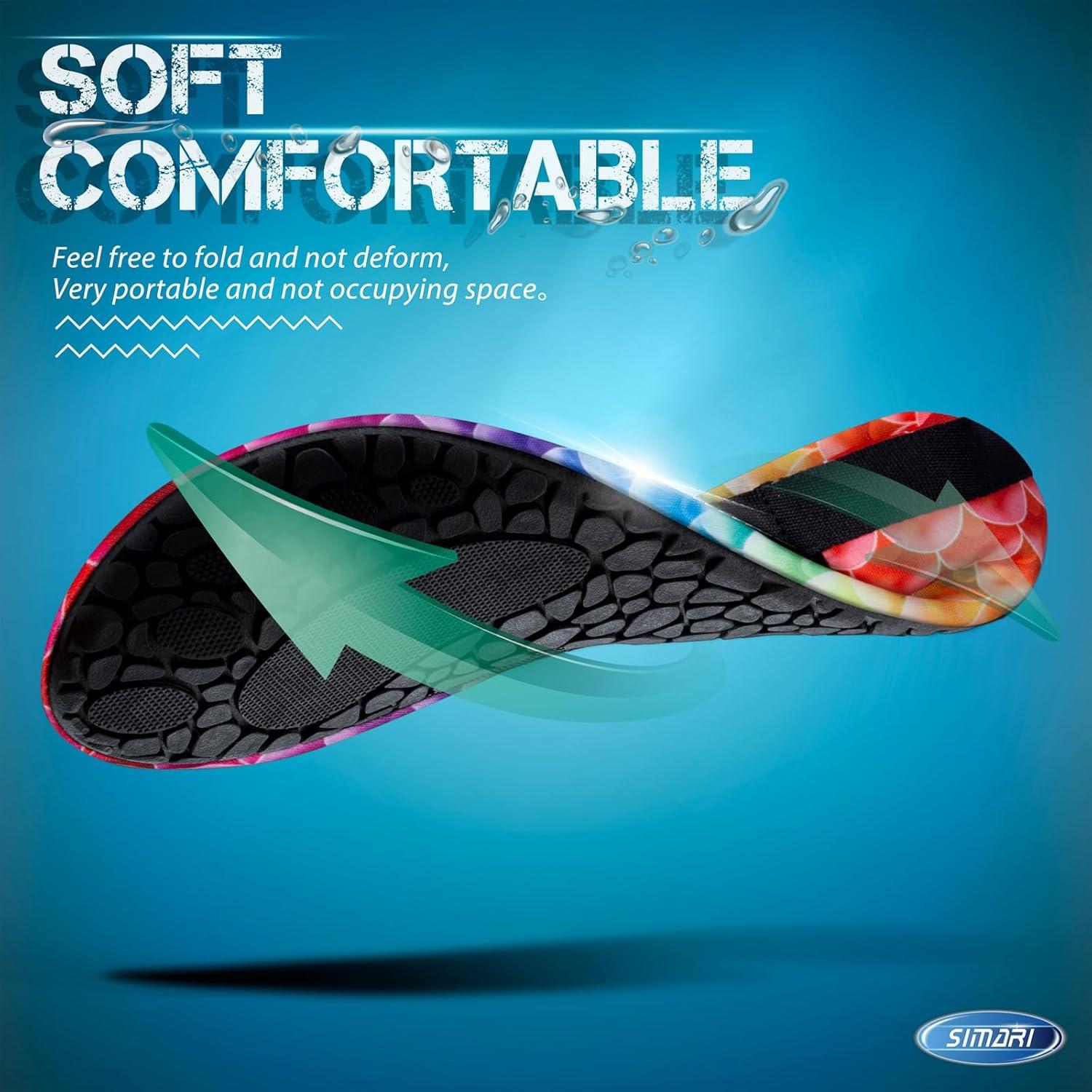 imageSIMARI Water Shoes for Women Men Swim Aqua Socks Beach Pool Essentials Barefoot Surf River Boat Kayak Sea Yoga Sand Exercise Sport Accessories Breathable QuickDry Adult Youth Kid Size SWS0011mmermaid Scale
