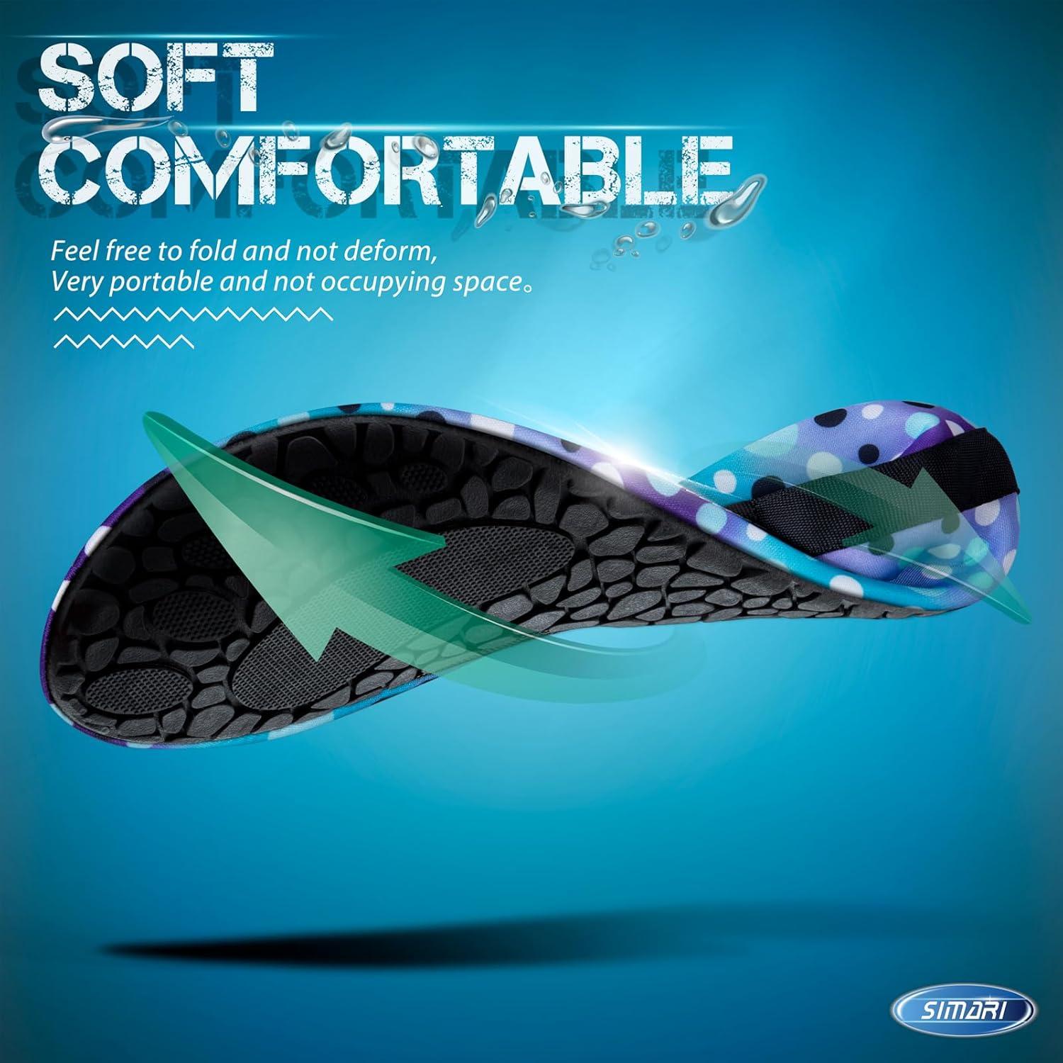 imageSIMARI Water Shoes for Women Men Swim Aqua Socks Beach Pool Essentials Barefoot Surf River Boat Kayak Sea Yoga Sand Exercise Sport Accessories Breathable QuickDry Adult Youth Kid Size SWS0011rwave Point