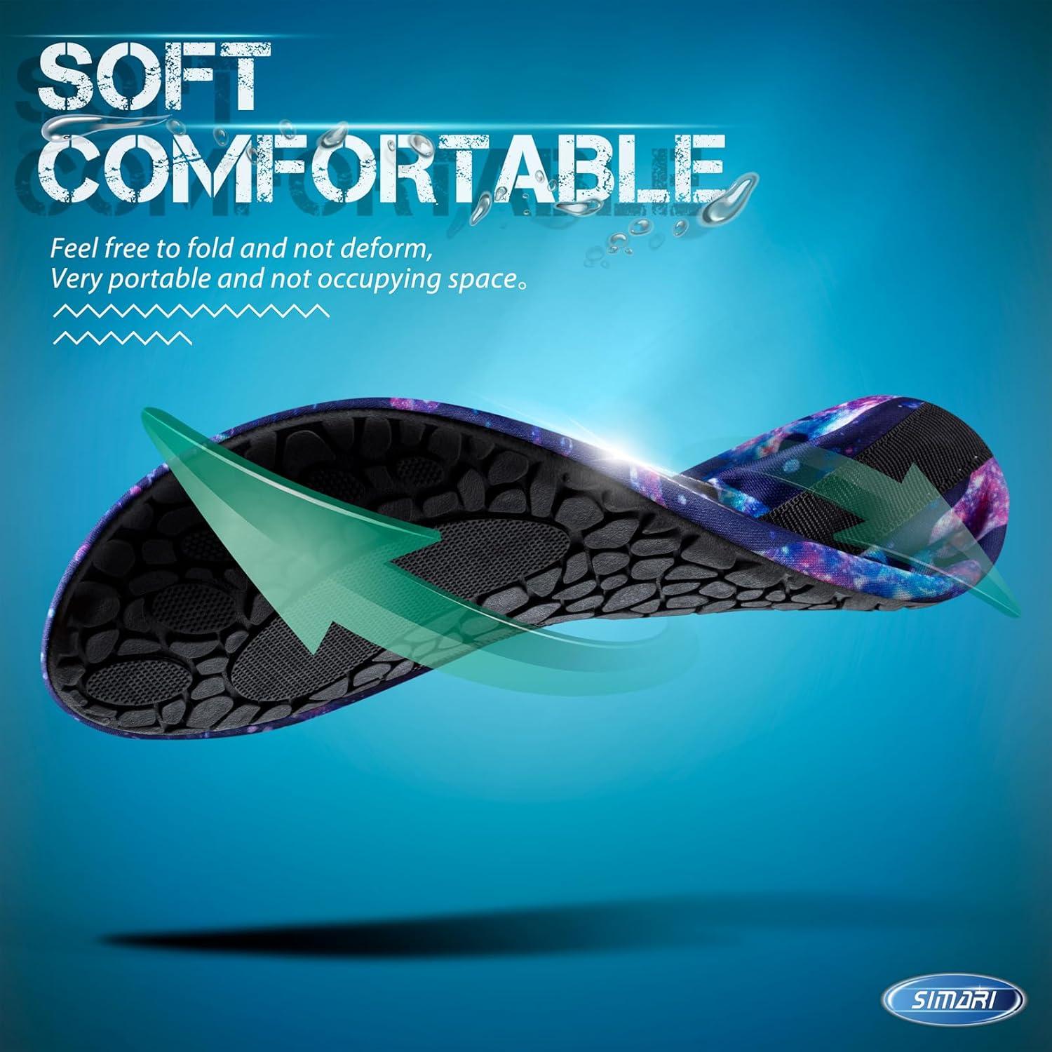 imageSIMARI Water Shoes for Women Men Swim Aqua Socks Beach Pool Essentials Barefoot Surf River Boat Kayak Sea Yoga Sand Exercise Sport Accessories Breathable QuickDry Adult Youth Kid Size SWS0011ymermaid Silhouette