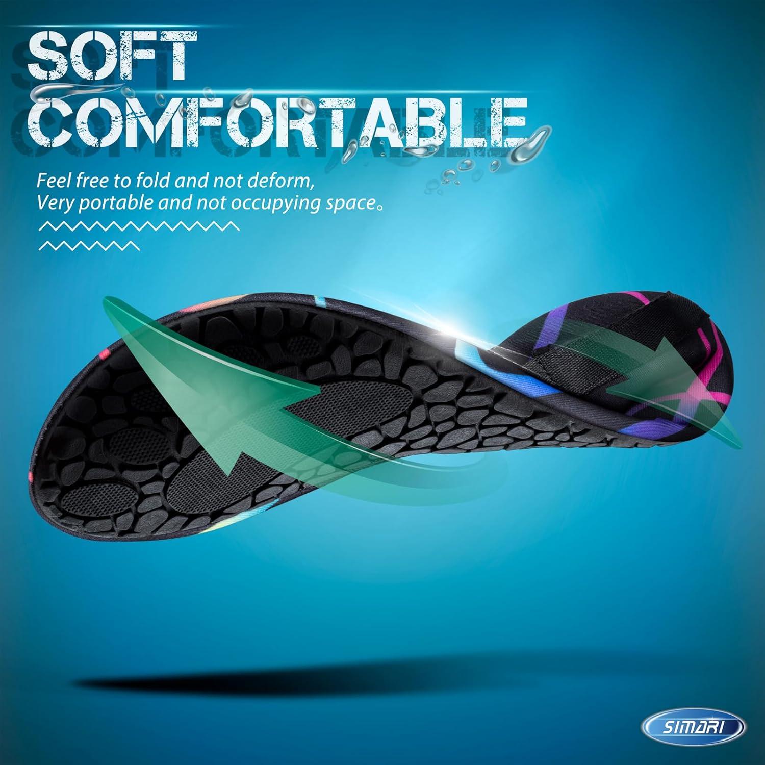 imageSIMARI Water Shoes for Women Men Swim Aqua Socks Beach Pool Essentials Barefoot Surf River Boat Kayak Sea Yoga Sand Exercise Sport Accessories Breathable QuickDry Adult Youth Kid Size SWS0011fwatermarks