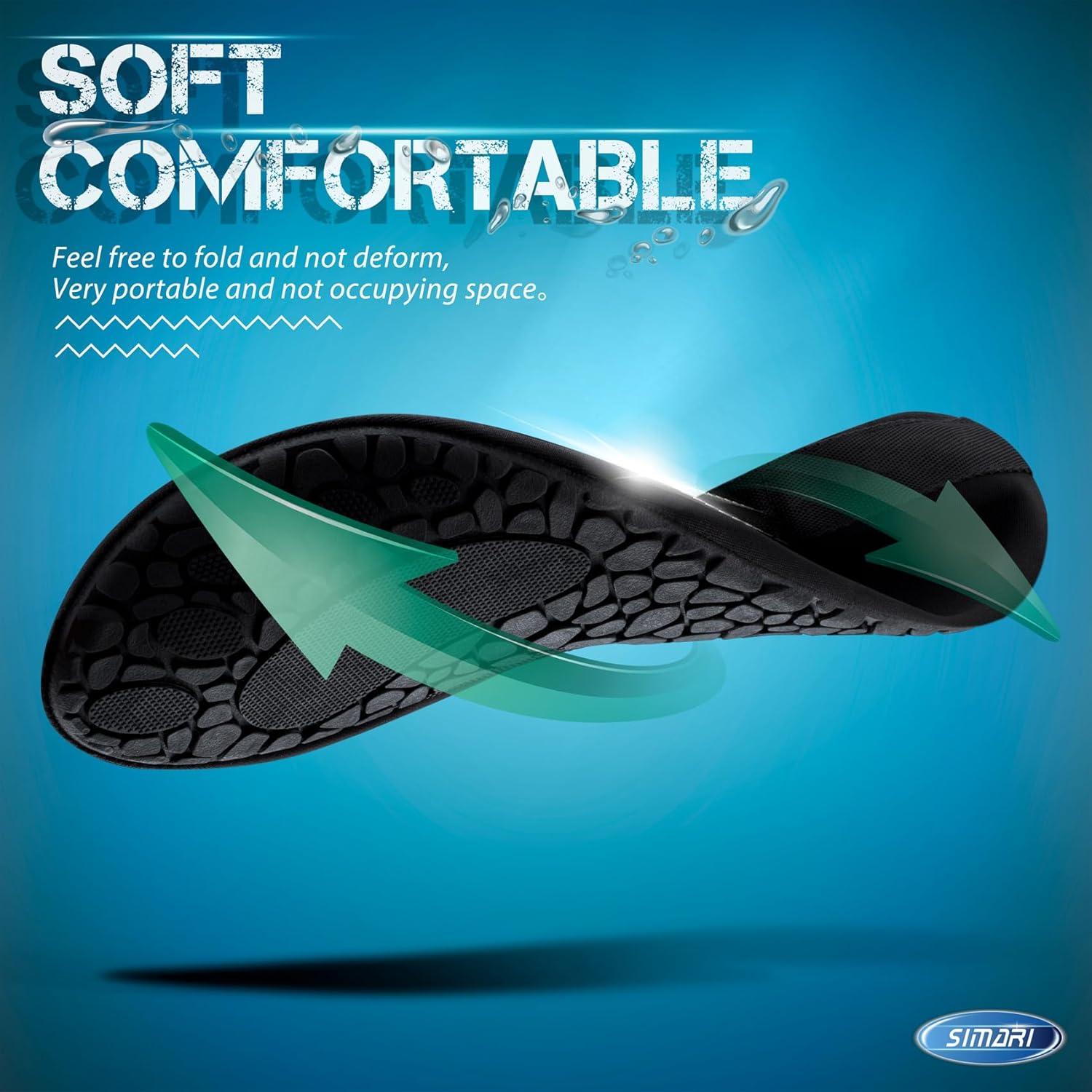 imageSIMARI Water Shoes for Women Men Swim Aqua Socks Beach Pool Essentials Barefoot Surf River Boat Kayak Sea Yoga Sand Exercise Sport Accessories Breathable QuickDry Adult Youth Kid Size SWS001Colorful