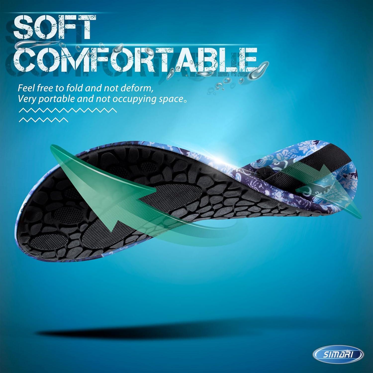 imageSIMARI Water Shoes for Women Men Swim Aqua Socks Beach Pool Essentials Barefoot Surf River Boat Kayak Sea Yoga Sand Exercise Sport Accessories Breathable QuickDry Adult Youth Kid Size SWS0012cnet Pasiley