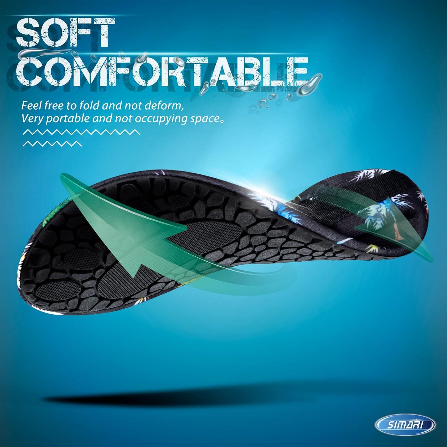 imageSIMARI Water Shoes for Women Men Swim Aqua Socks Beach Pool Essentials Barefoot Surf River Boat Kayak Sea Yoga Sand Exercise Sport Accessories Breathable QuickDry Adult Youth Kid Size SWS0011jcoconut Tree