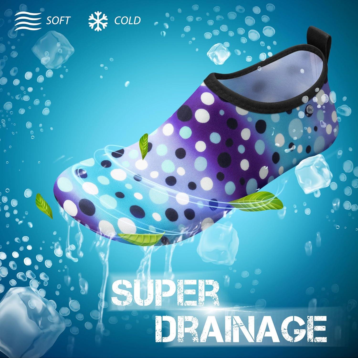 imageSIMARI Water Shoes for Women Men Swim Aqua Socks Beach Pool Essentials Barefoot Surf River Boat Kayak Sea Yoga Sand Exercise Sport Accessories Breathable QuickDry Adult Youth Kid Size SWS0011rwave Point