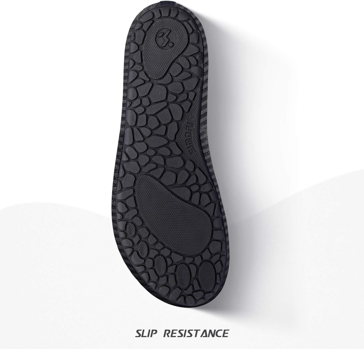 imageSIMARI Water Shoes for Women Men Swim Aqua Socks Beach Pool Essentials Barefoot Surf River Boat Kayak Sea Yoga Sand Exercise Sport Accessories Breathable QuickDry Adult Youth Kid Size SWS0016aline Black