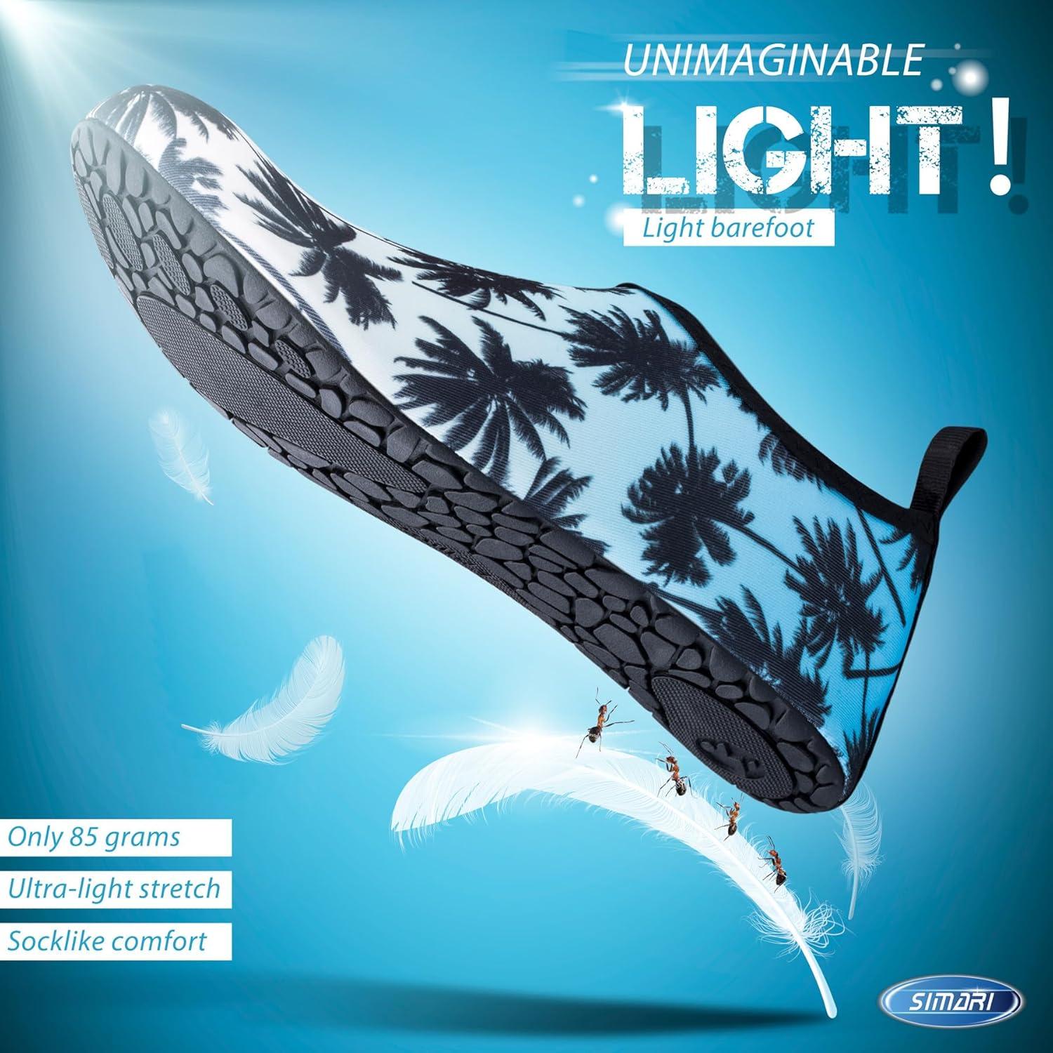 imageSIMARI Water Shoes for Women Men Swim Aqua Socks Beach Pool Essentials Barefoot Surf River Boat Kayak Sea Yoga Sand Exercise Sport Accessories Breathable QuickDry Adult Youth Kid Size SWS0017dacoconut
