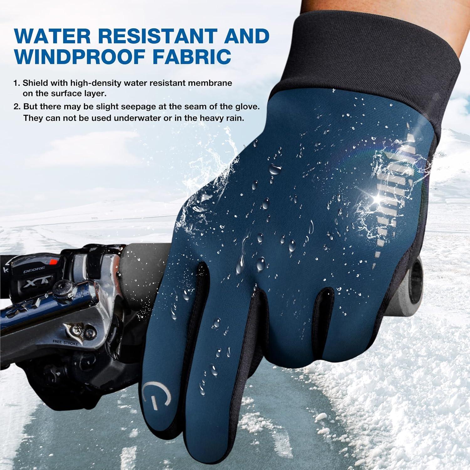 imageSIMARI Winter Gloves Women Men Ski Snow Gloves Liner Thermal Warm Touch Screen Suit for Running Cycling Biking Hiking Driving Walking Typing Freezer Work Sports Soccer Shooting Gaming 102Swedish Blue