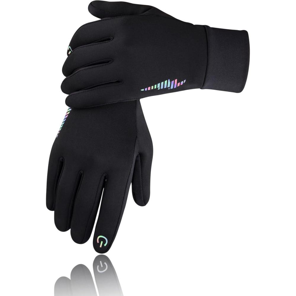 imageSIMARI Kids Winter Gloves Touchscreen Warm Thermal WaterResistant for Boy Girl Running Cycling Snow Skiing in Cold WeatherBlack Iris