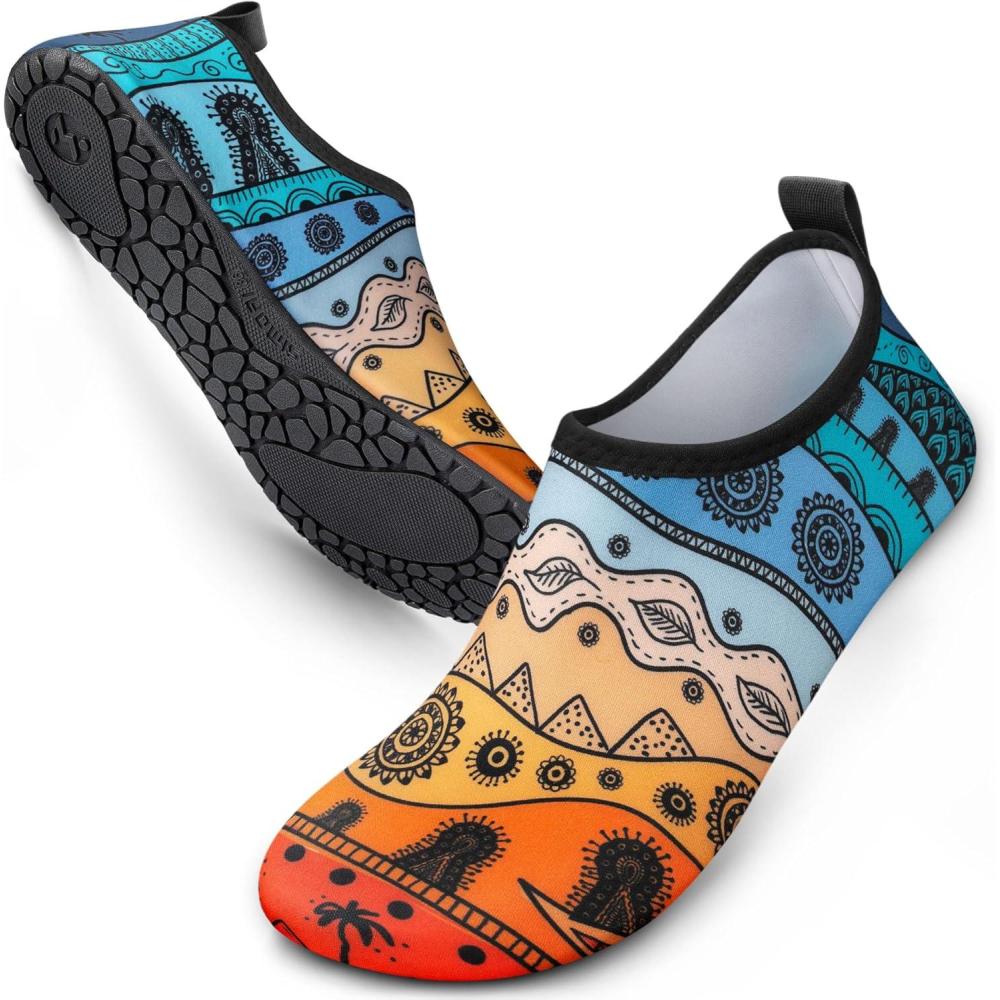imageSIMARI Water Shoes Women Men Aqua Socks Beach Barefoot Quick Drying Aqua Aerobics Swim Pool Non Slip Outdoor Travel Essentials Surf River Lake Snorkeling Kayak Yoga Adult Youth3cmaya Totem
