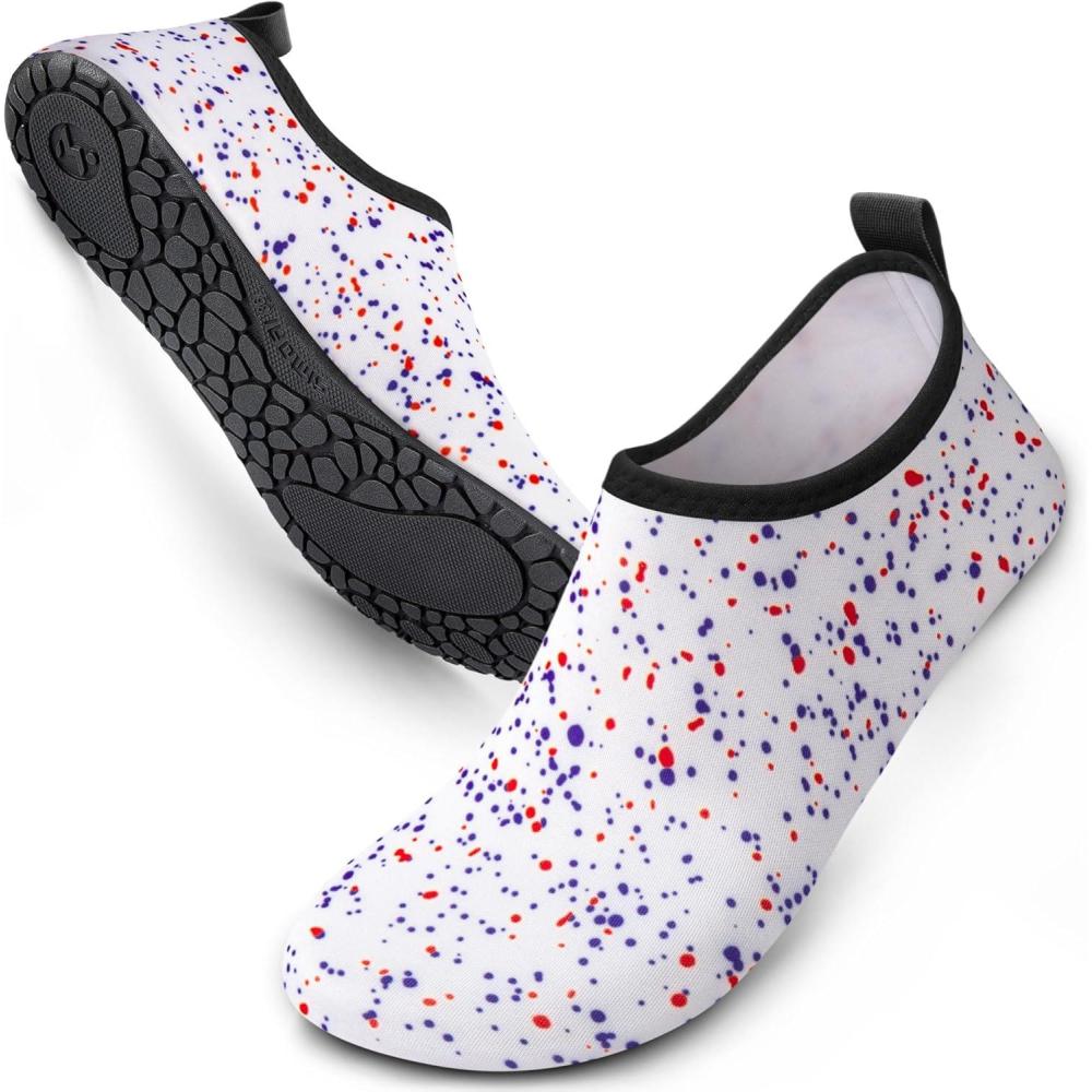imageSIMARI Water Shoes Women Men Aqua Socks Beach Barefoot Quick Drying Aqua Aerobics Swim Pool Non Slip Outdoor Travel Essentials Surf River Lake Snorkeling Kayak Yoga Adult Youth2gpaint Spot