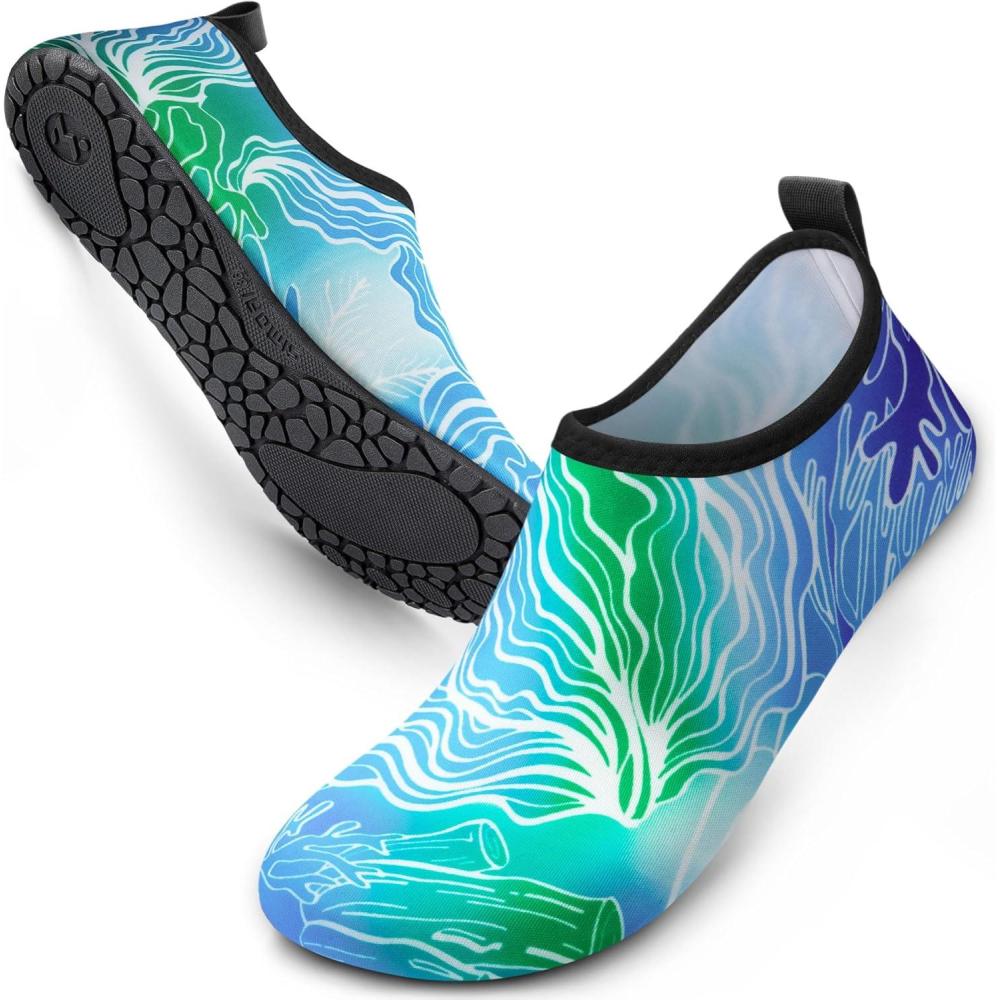 imageSIMARI Water Shoes Women Men Aqua Socks Beach Barefoot Quick Drying Aqua Aerobics Swim Pool Non Slip Outdoor Travel Essentials Surf River Lake Snorkeling Kayak Yoga Adult Youth2wcoral at Sea