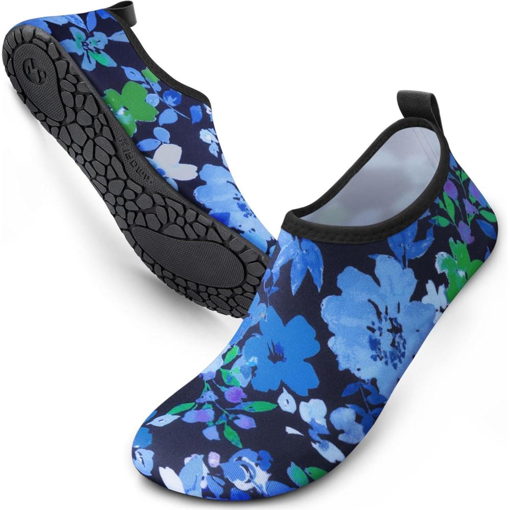imageSIMARI Water Shoes for Women Men Swim Aqua Socks Beach Pool Essentials Barefoot Surf River Boat Kayak Sea Yoga Sand Exercise Sport Accessories Breathable QuickDry Adult Youth Kid Size SWS0011uflora
