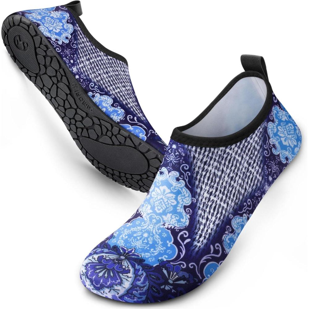 imageSIMARI Water Shoes for Women Men Swim Aqua Socks Beach Pool Essentials Barefoot Surf River Boat Kayak Sea Yoga Sand Exercise Sport Accessories Breathable QuickDry Adult Youth Kid Size SWS0012cnet Pasiley