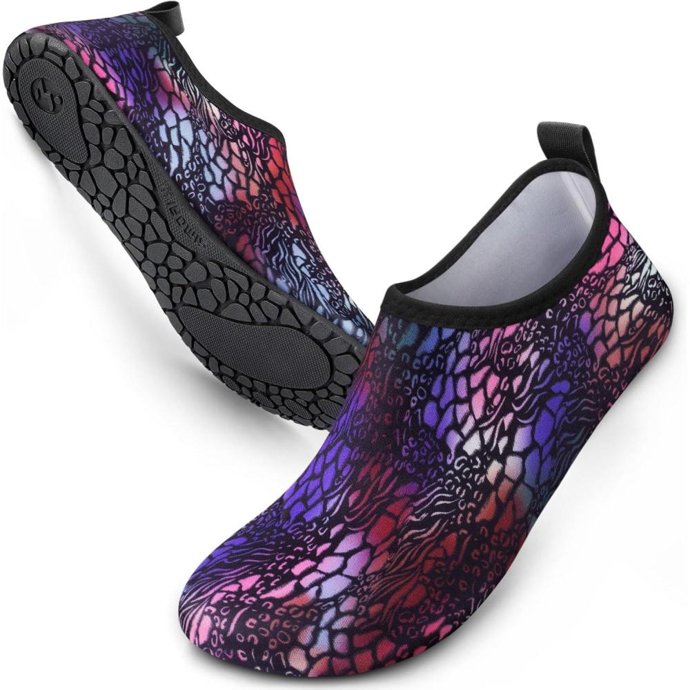 imageSIMARI Water Shoes for Women Men Swim Aqua Socks Beach Pool Essentials Barefoot Surf River Boat Kayak Sea Yoga Sand Exercise Sport Accessories Breathable QuickDry Adult Youth Kid Size SWS0012danimal Lines