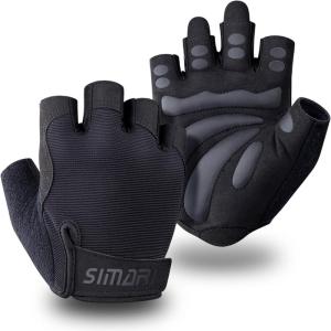 SIMARI Breathable Workout Gloves for Men and Women, Padded Weight Lifting Gloves with Great Grip, Full Palm Protection for Gym Training, Cycling, Weightlifting, Exercise, Crossfit, Climbing(1a-Iron Black)