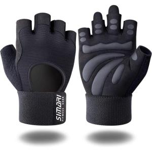 SIMARI Breathable Workout Gloves for Men and Women, Padded Weight Lifting Gloves with Great Grip, Full Palm Protection for Gym Training, Cycling, Weightlifting, Exercise, Crossfit, Climbing(2a-Anthracite)