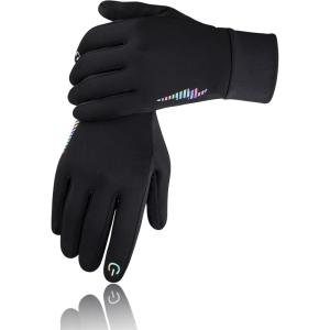 SIMARI Kids Winter Gloves Touchscreen Warm Thermal Water-Resistant for Boy Girl Running Cycling Snow Skiing in Cold Weather(Black Iris)