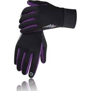 SIMARI Kids Winter Gloves Touchscreen Warm Thermal Water-Resistant for Boy Girl Running Cycling Snow Skiing in Cold Weather(Purple)