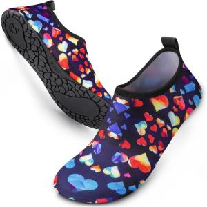SIMARI Water Shoes Women Men Aqua Socks Beach Barefoot Quick Drying Aqua Aerobics Swim Pool Non Slip Outdoor Travel Essentials Surf River Lake Snorkeling Kayak Yoga Adult Youth(2s-floral)