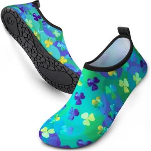 SIMARI Water Shoes Women Men Aqua Socks Beach Barefoot Quick Drying Aqua Aerobics Swim Pool Non Slip Outdoor Travel Essentials Surf River Lake Snorkeling Kayak Yoga Adult Youth(2t-floral)