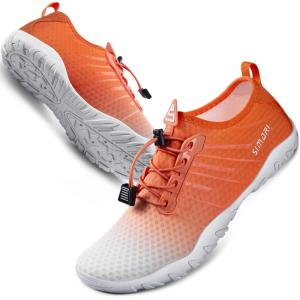 SIMARI Water Shoes for Women Men – Barefoot Quick-Dry Aqua Socks | Lightweight Swim Shoes for Surfing, Swimming, Beach Sports, Kayaking, Diving | Non-Slip Design(1n-gradient Orange)