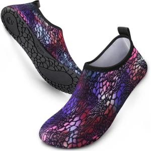 SIMARI Water Shoes for Women Men Swim Aqua Socks Beach Pool Essentials Barefoot Surf River Boat Kayak Sea Yoga Sand Exercise Sport Accessories Breathable Quick-Dry Adult Youth Kid Size SWS001(2d-animal Lines)