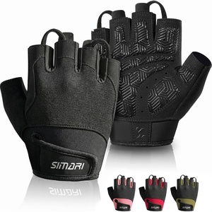 SIMARI Breathable Workout Gloves with Cushion Pad/Grip/Reduce Calluses, Weight Lifting Gloves for Gym Exercise, Cycling, Weightlifting Training, Fitness, Pilates, Kayaking, Gift for Men & Women(1-Black)