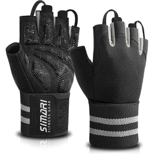 SIMARI Breathable Workout Gloves with Cushion Pad/Grip/Reduce Calluses, Weight Lifting Gloves for Gym Exercise, Cycling, Weightlifting Training, Fitness, Pilates, Kayaking, Gift for Men & Women(5-Black Gray)