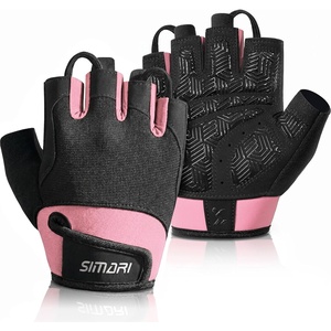 SIMARI Breathable Workout Gloves with Cushion Pad/Grip/Reduce Calluses, Weight Lifting Gloves for Gym Exercise, Cycling, Weightlifting Training, Fitness, Pilates, Kayaking, Gift for Men & Women(2-Pink)
