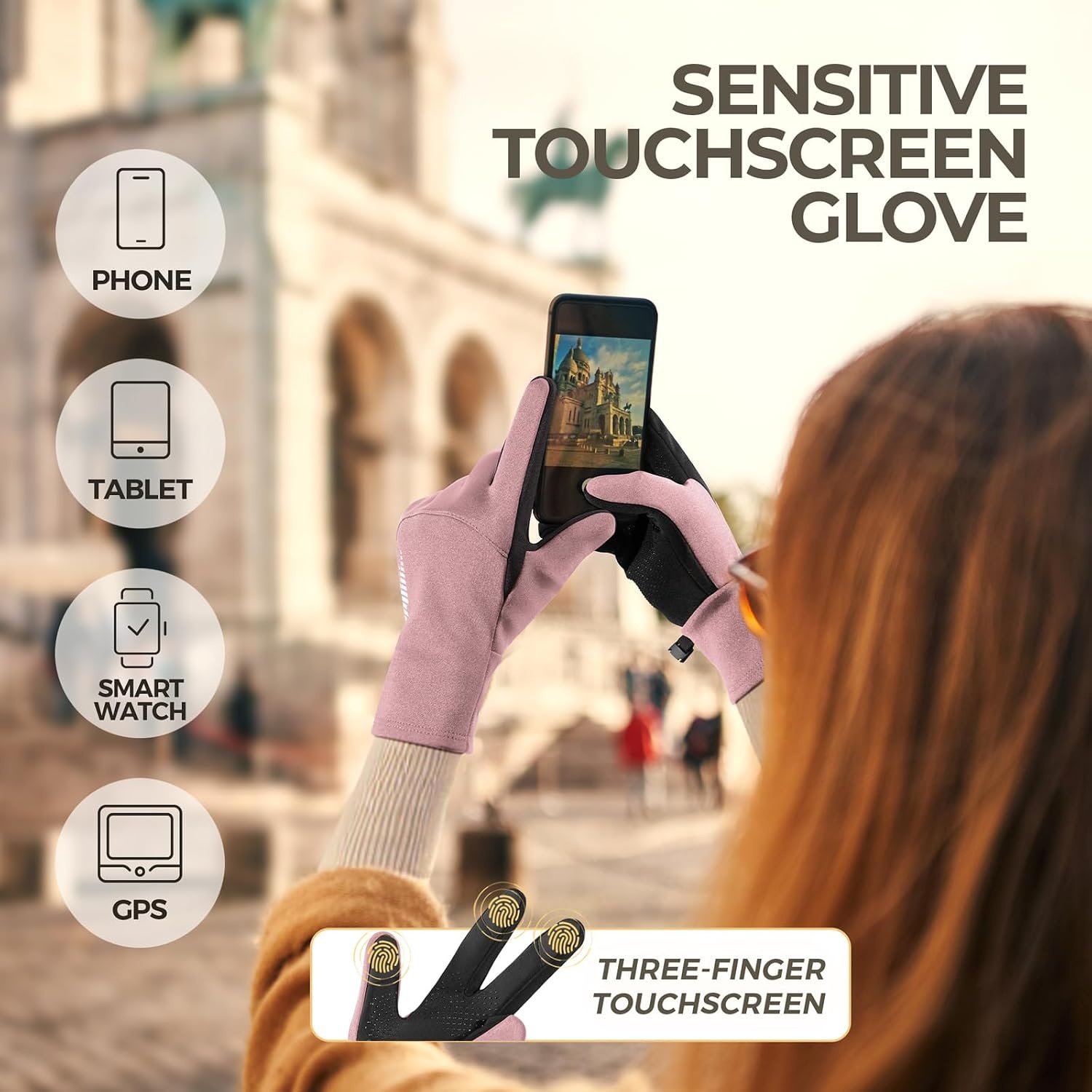 image:imageSIMARI Winter Gloves for Women TouchScreen WaterResistant Warm Thermal Gloves for Cold Weather Running Hiking DrivingValerian