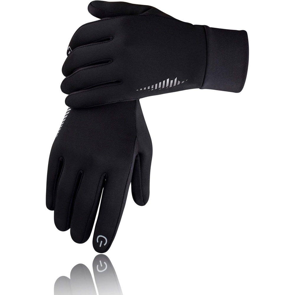 image:imageSIMARI Winter Gloves for Women Men Cold Weather Thermal Touch Screen Ski Snow Glove Liners NonSlip Palm amp Warm Fleece Lined for Running Cycling Driving Hiking Walking Sports Outdoor Texting WorkBlack